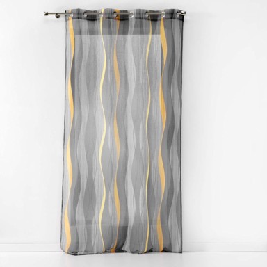 DOUCEUR D'INTÉRIEUR Siva prozirna zavjesa od voila 140x240 cm Ondulys