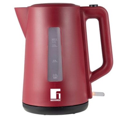 BERGNER Električno kuhalo za vodu BG-51040-RD, 1,7 l, 2200 W, maroon