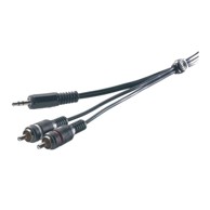 VIVANCO Kabel RCA (M) x2 na 3.5mm (M), 1.5m