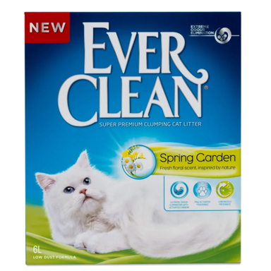 EVER CLEAN Pijesak za mačke Spring Garden, grudajući, mirisni, 6 L