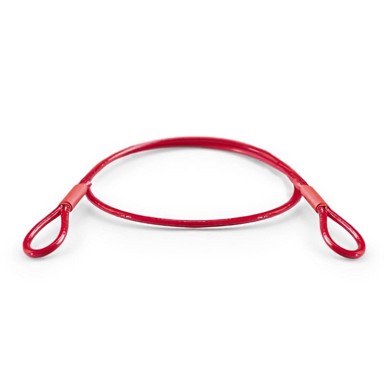 DQ-PP čelično uže u PVC oplati s ušicama, 2/4 mm, 3,5 m, crveno
