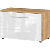 GERMANIA Bijeli ormarić za cipele u dekoru hrasta s klupom Aledo