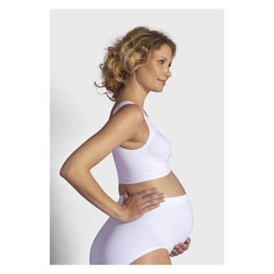 CARRIWELL Grudnjak za trudnice i dojilje, bez šavova, bijeli, M