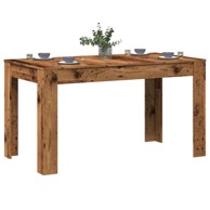 Blagovaonski stol od konstruiranog drva, 140 x 74.5 x 76 cm, staro drvo