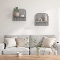 Zidna polica 2 kom. 41 x 13,5 x 37,5 cm, siva sonoma