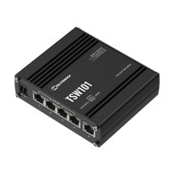 TELTONIKA Mrežni prekidač TSW101 Giga 5-portni 4×PoE 60W DIN metalno kućište