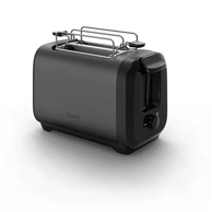 TEFAL Subito toster TT5S18E0, 7 stupnjeva, 2 kriške, 1300 W, crni/nehrđajući čelik