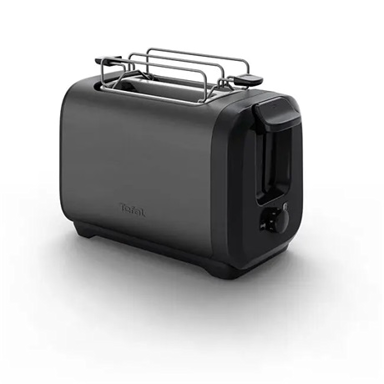 TEFAL Subito toster TT5S18E0, 7 stupnjeva, 2 kriške, 1300 W, crni/nehrđajući čelik