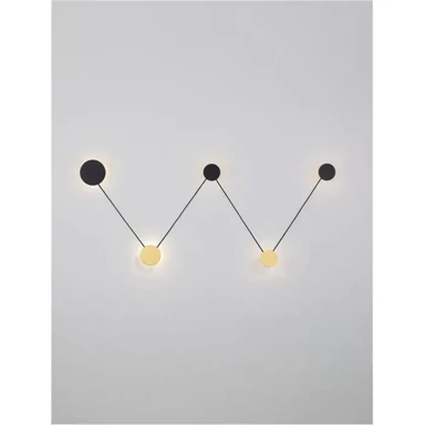 Zidna lampa Ark, LED 34 W, 3000 K, 1034 lm, crna i zlatna