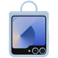 SAMSUNG Maskica za Galaxy Z Flip 6, silikonska s prstenom, plava 