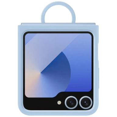 SAMSUNG Maskica za Galaxy Z Flip 6, silikonska s prstenom, plava 