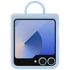SAMSUNG Maskica za Galaxy Z Flip 6, silikonska s prstenom, plava 