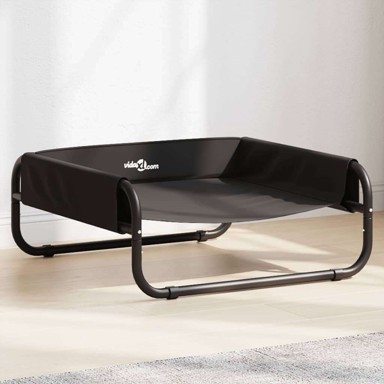 Povišeni krevet za pse od tkanine Oxford i čelika, 57 × 57 × 24 cm, antracit  