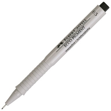 FABER-CASTELL Flomaster 166399, tehničko crtanje Ecco Pigment, 0,3 mm, crni