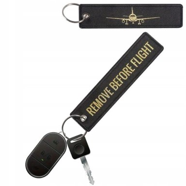 Privjesak za ključeve Remove Before Flight s avionom