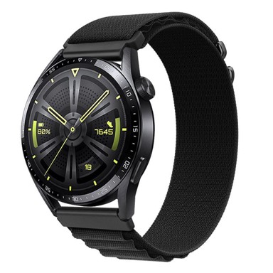B-STRAP Nylon Loop remen za Garmin Venu 2 Plus, black