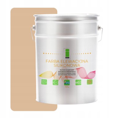 Silikonska fasadna boja, prozračna, 10 l, mat bež, F445