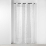 DOUCEUR D'INTÉRIEUR Bijela/u srebrnoj boji prozirna zavjesa od voila 140x240 cm Floressia