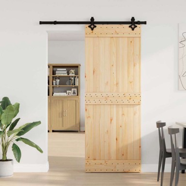 Klizna vrata Narvik, 80 x 210 cm, 152,5 cm, prirodna i crna