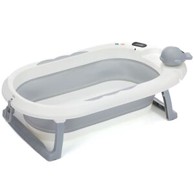 FILLIKID Sklopiva kadica Beluga s termometrom, white-grey