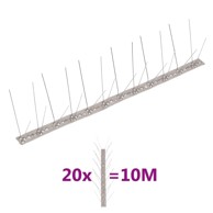 Set šiljaka za ptice 20-dijelni, 4 reda, 10 m, čelični