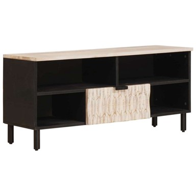 TV ormarić s ladicama Finš bijelog pranja 100 x 33,5 x 46 cm, bijelo prani