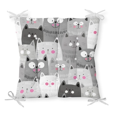 MINIMALIST CUSHION COVERS Jastuk za stolicu Gray Cats, 40x40 cm