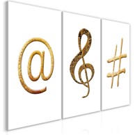 Slika Golden Signs (iz tri dijela) 120x60