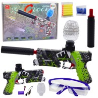 Pištolj za igru Glock sa prigušivačem, zaštitnim naočalama i vodenim/spužvastim metcima