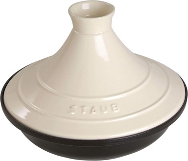 STAUB Tajine, lijevano željezo, s keramičkim poklopcem, 28 cm, crno-krem