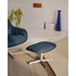 KAVE HOME Okretna fotelja prljavo plava Jaspe, 76x85x98 cm