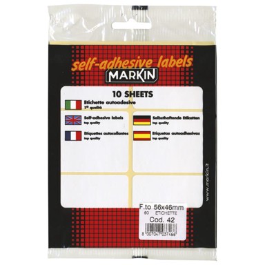 MARKIN Etikete slep 56x46 mm 10 listova 10042 blister
