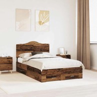 Okvir za krevet 135 x 190 cm konstruirano drvo, staro drvo