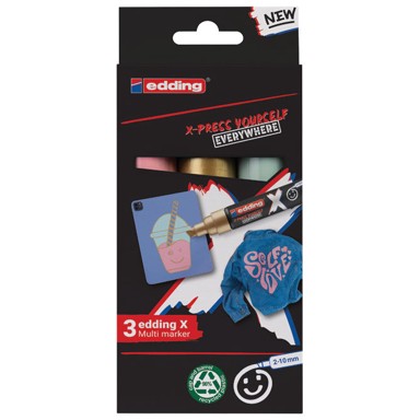 EDDING Set markera 6900, 2-10 mm, Pastel, PK3