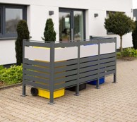 WESTMANN Spremište za kante za smeće Planum, 3x240L, 250x90x120 cm, antracit