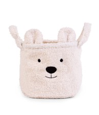 CHILDHOME Kutija za igračke Teddy Off White 25x20x20 cm, bijela