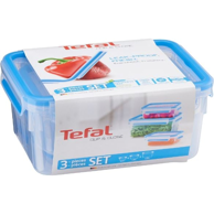 TEFAL Spremnik za hranu K30289, pravokutna kutija, 3 kom, prozirni