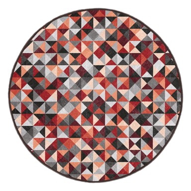 MILA HOME Crveni/sivi perivi okrugao tepih ø 150 cm Ignite 