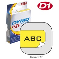 DYMO D1 vrpca, 12 mm x 7 m, crno-žuta