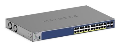 NETGEAR Mrežni preklopnik GS728TXP, 28-portni PoE Gigabit/10G, stackable, Smart