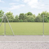 Zavarena žičana ograda s 7 flanširanim stupovima 1.2x10 m pocinčani čelik