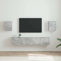 TV zidni ormar, 2 komada, Beton 30 x 31 x 40 cm, konstruirano drvo