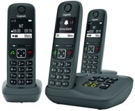 GIGASET Bežični telefon AE690A tri, crni