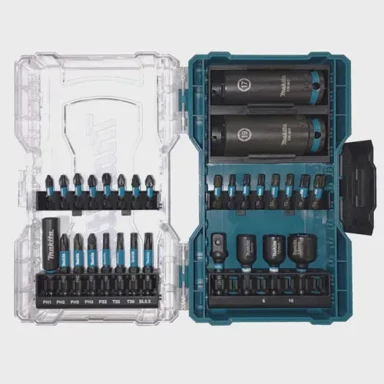 MAKITA Set bitova s drškom Impact Black 30 kom, crna