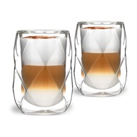 VIALLI DESIGN Set od 2 čaše za kavu s dvostrukim stijenkama Geo, 250 ml