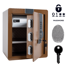 NIKCORP Oklopljeni biometrijski kućni sef, otisak prsta i šifra, dimenzije 45 x 38 x 32 cm, čelik, smeđa
