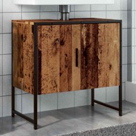 Kupaonski ormarić za umivaonik staro drvo 60x33x60 cm
