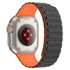 GS Silikonska narukvica za Apple Watch Series 1–11/SE/Ultra 1–3, 42/44/45/46/49 mm, crno-narančasta