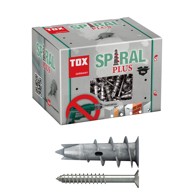 TOX Plastična tipla SPIRAL PLUS + VIJAK (50/1) spiralna sa vijkom za gipsane ploče