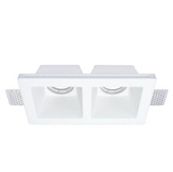 Ugradbena gips armatura 2xGU10, kvadratna